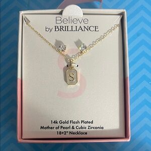 Gold Necklace with Cubic Zirconia